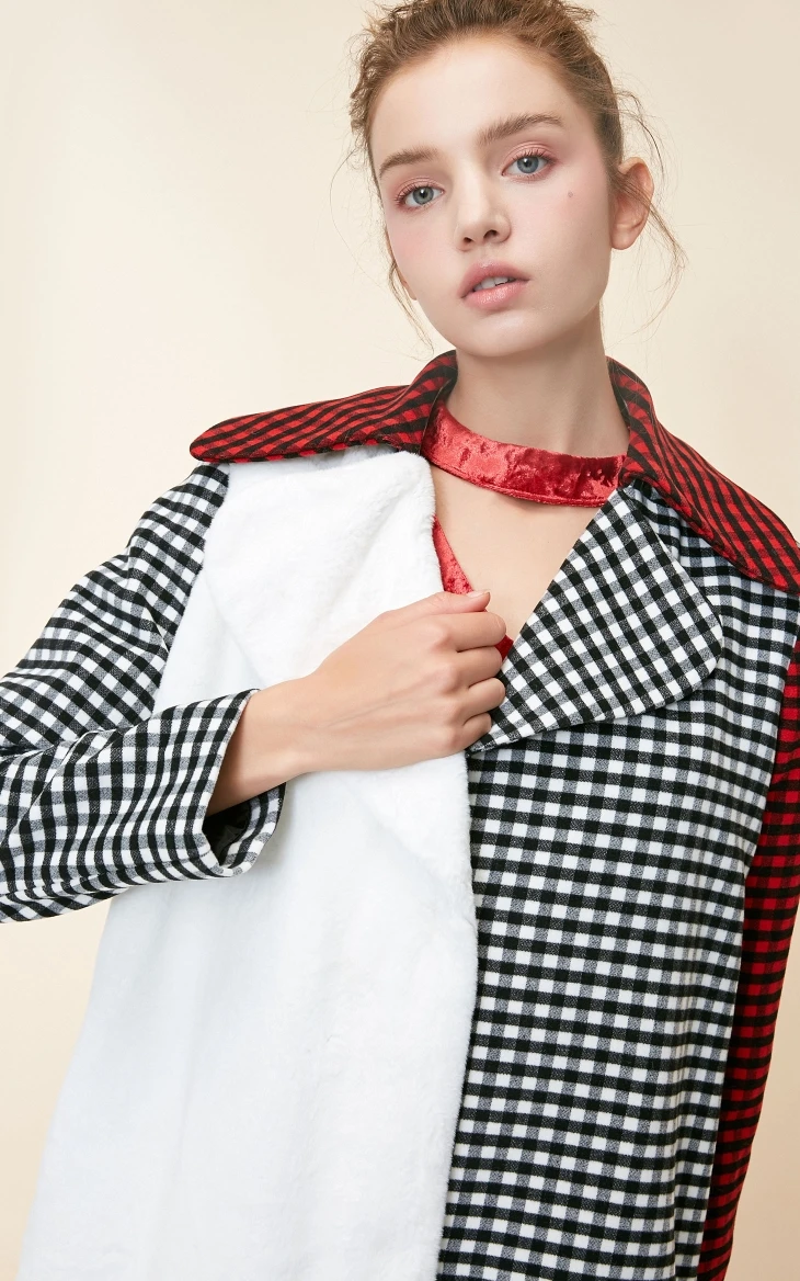 Vero Moda куртка женская зимняя женский уличный стиль строчка ткань плед лацкан куртка | 318409510