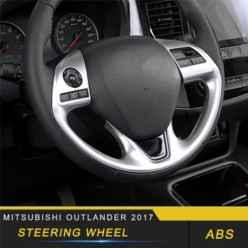 

For Mitsubishi Outlander 2017 Car Styling Steering Wheel Button Switch Panel Cover Frame Sticker Interior Accessories
