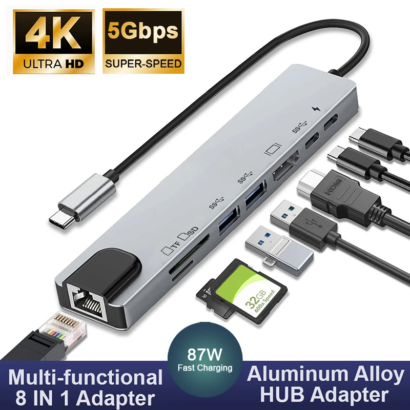 ZWBHD Type-C Docking Hub with Pd Charging SD/TF Card Reader HDMI Connector Type C Splitter Hub Color : Mate 8 ZWBHD Type-C Docking Hub with Pd Charging SD/TF Card Reader HDMI Connector Type C Splitter Hub Color : Mate 8