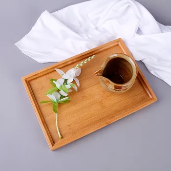 

Wooden Bamboo Tea Set StorageTray Fruit Plate Large Serving Organizer Storage Saucer Serving Tray Storage Plate S M L XL