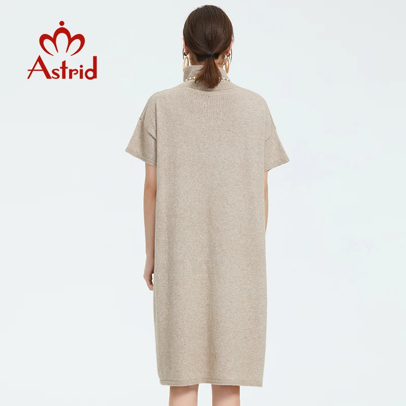 Astrid Осень новое поступление женское платье с длинным рукавом платье топ серый цвет высокое качество платье женское элегантное на осень 6039