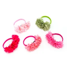 Южная Корея, детская лента для волос, ткань для девочек, ультра-эластичная повязка на голову, аксессуары для волос, цветок, фрикадель, головная резинка для волос