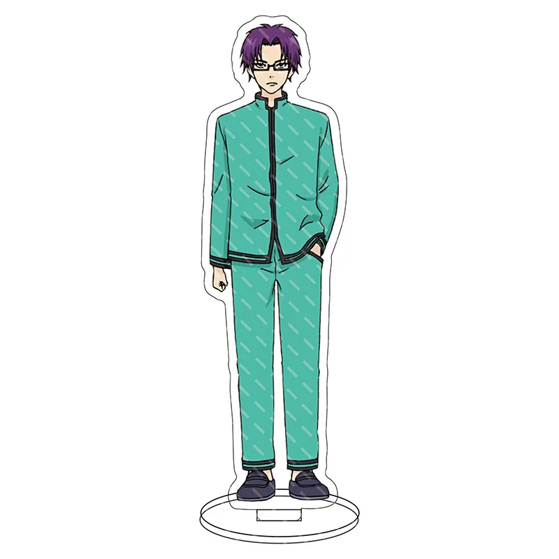 Anime Figure The Disastrous Life of Saiki Kusuo Key Chain Pendant Cosplay Two-sided Keychain Prop Acrylic Stand Model Toy
