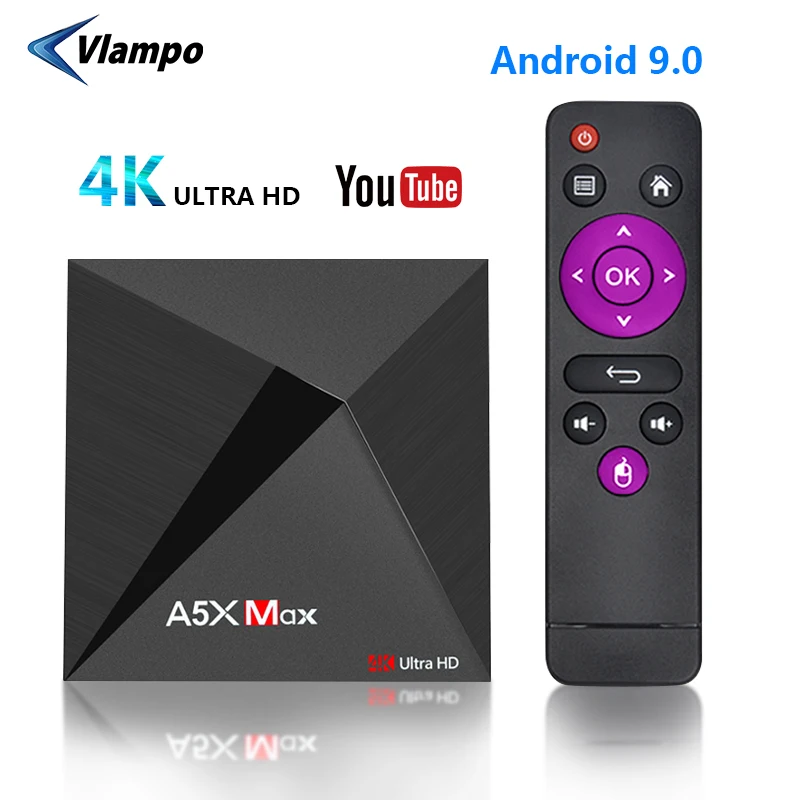 A5X MAX tv Box Assistant RK3318 четырехъядерный Wifi 4K X88PRO 2GB 16GB Android 9,0 4GB Google Voice телеприставка