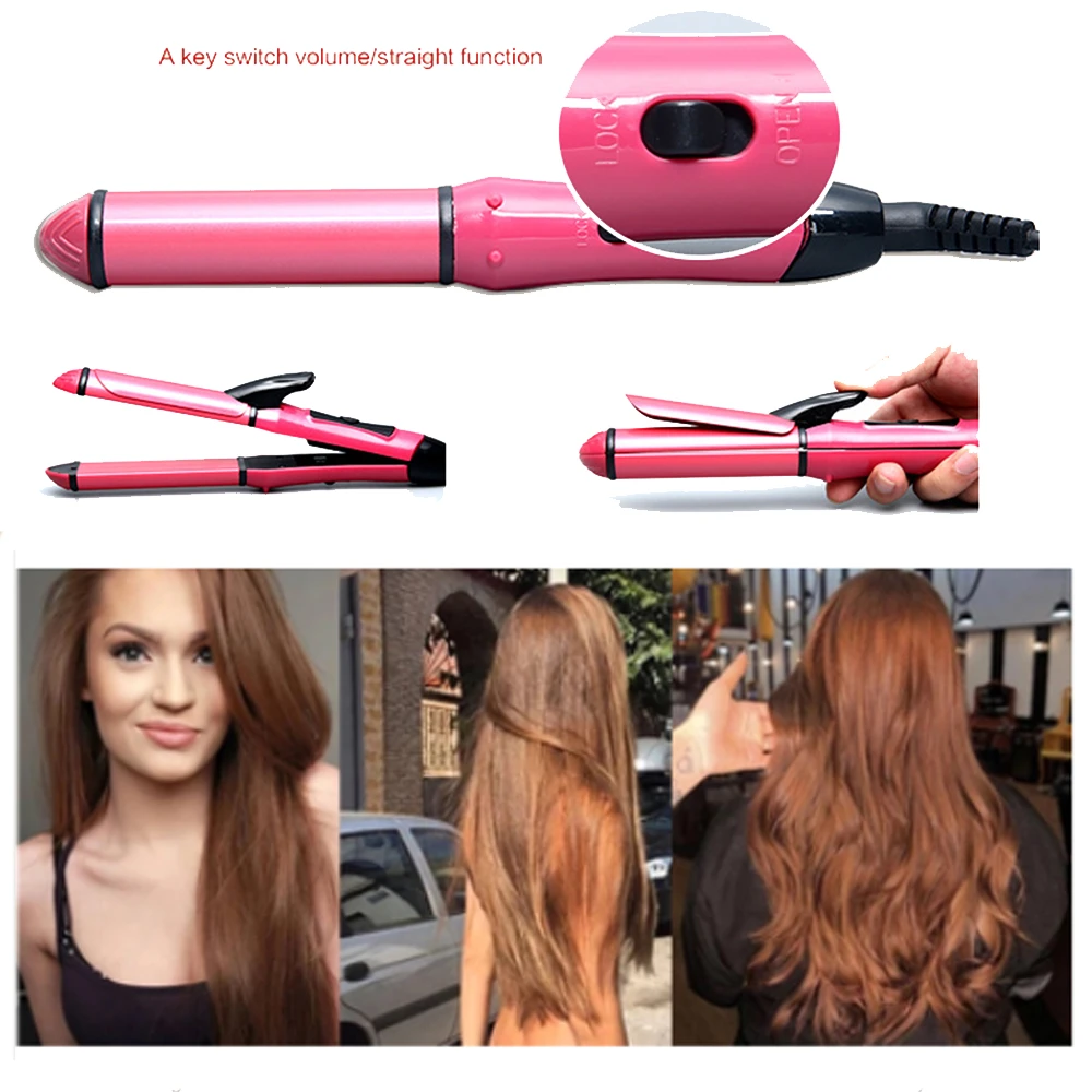 Plancha profesional de turmalina para alisar el cabello para mujer,  herramienta de salón de peluquería, de rápido rendimiento|Planchas de pelo|  - AliExpress