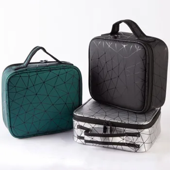 

New Style Hand Square Pu Makeup Box Manicure Beauty Industry Makeup Storage Box