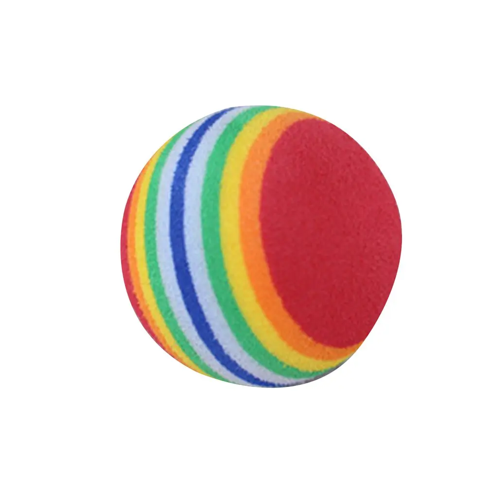 10Pcs/1Pcs Super Q Rainbow Ball Cat Toy Eva Foam Colorful Pet |