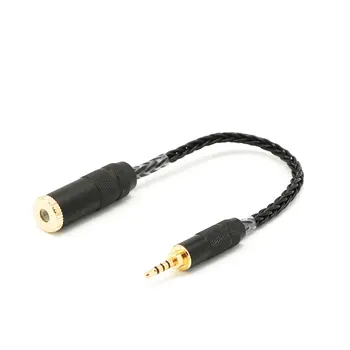 

2.5mm Male to 4.4mm Female Adpter Silver Plated Audio Cord Male 2.5mm to Female 4.4mm Silver Plated for Sony 4.4 Player
