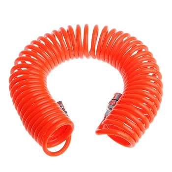 

6M 19.7Ft 8mm x 5mm Flexible PU Recoil Hose Spring Tube For Compressor Air Tool