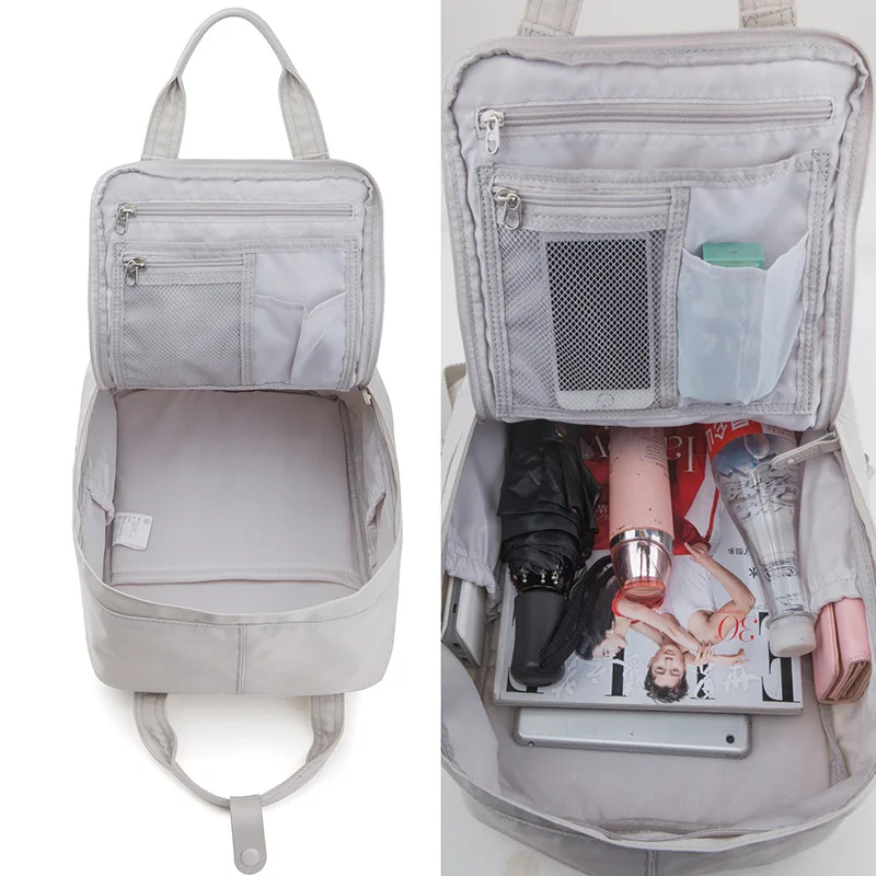 18L Women Backpacks Multi-Pocket Nylon School Backpack For Boys Girls 15.6 Inch Laptop Book Pack Mochilas 4