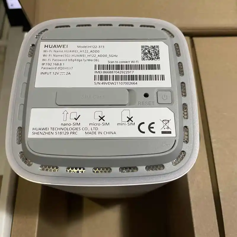 Brand New Original Huawei  5G CPE Pro 2 H122-373 Bands Complimentary Adapter Plug 5G(n1,n3,n28,n38,n40,n41,n77,n78,n79) wifi signal amplifier