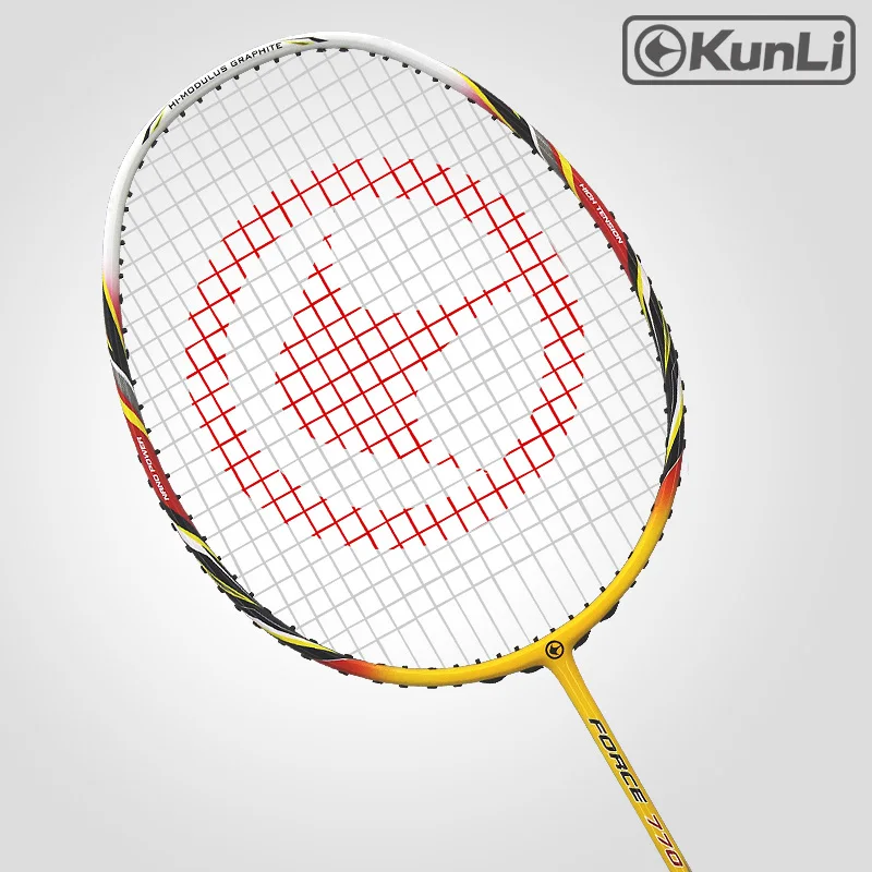 original KUNLI badminton racket FORCE 770 full carbon 3U professional TB NANO technology official brand attack | Спорт и развлечения