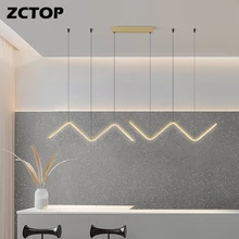 Plafonnier LED suspendu au design moderne, disponible en noir et en or, luminaire décoratif d'intérieur, idéal pour un salon, une salle à manger, une cuisine ou un bureau, nouveau modèle