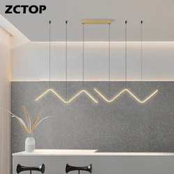 Plafonnier LED suspendu au design moderne, disponible en noir et en or, luminaire décoratif d'intérieur, idéal pour un salon, une salle à manger, une cuisine ou un bureau, nouveau modèle 