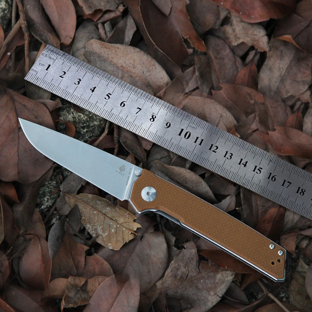 

Kizer hunting knife brown G10 handle domin essencial edc tools