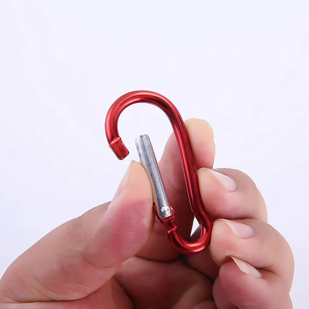 5pcs mini Climbing D-Ring Clip Camping Hiking Hook Outdoor Sports Multi Colors Aluminium Safety Buckle Keychain