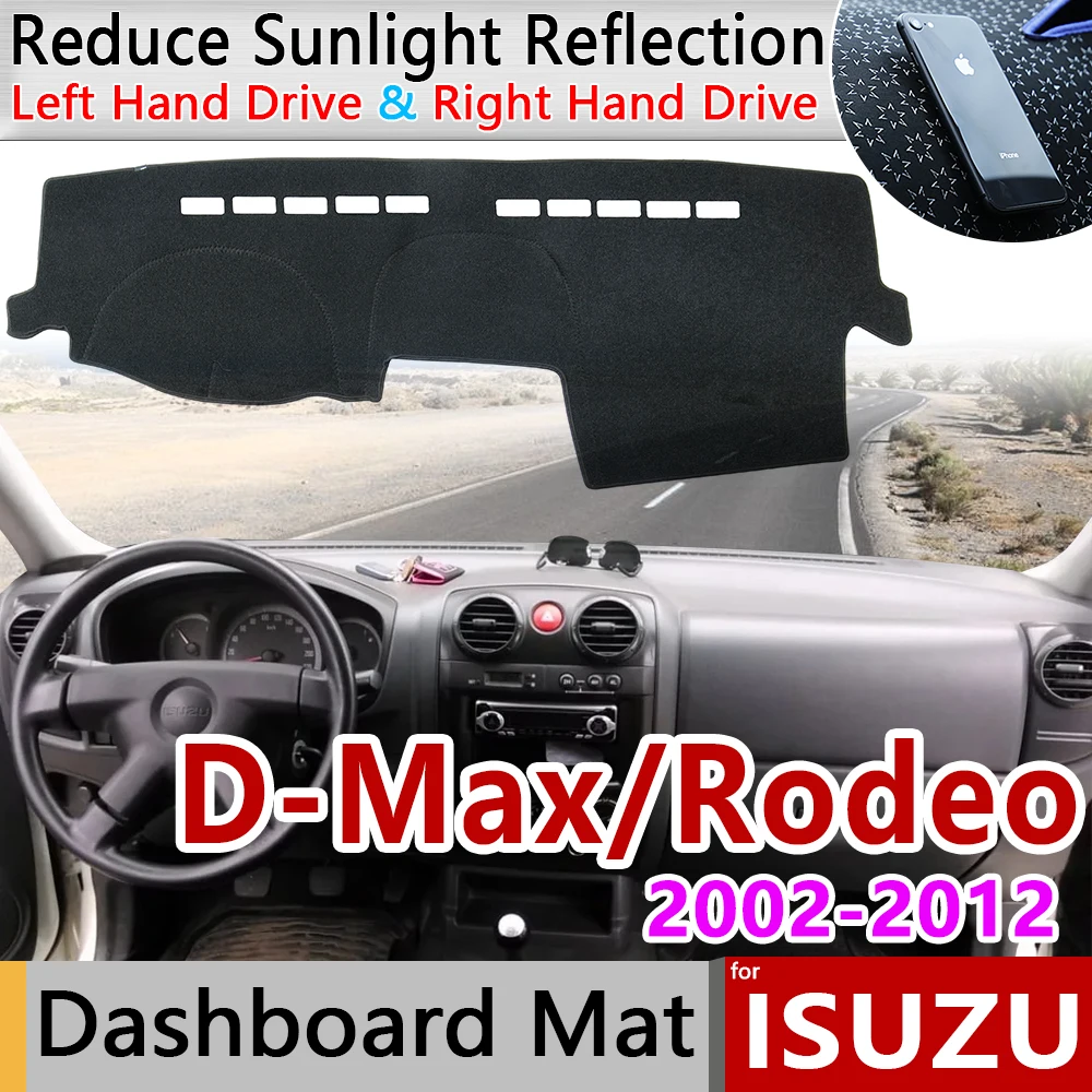 Для Isuzu D-Max LUV Colorado Rodeo KB LB Canyon 2002~ 2012 RA RC Противоскользящий коврик для приборной панели Защита от солнца аксессуары для приборной панели