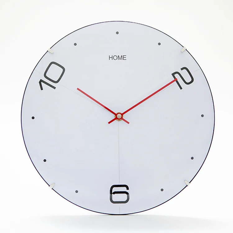 

Living Room-Style Creative 12-Inch Mute Wall Clock Modern Art Male Clock Cool Circle with Numbers Clock