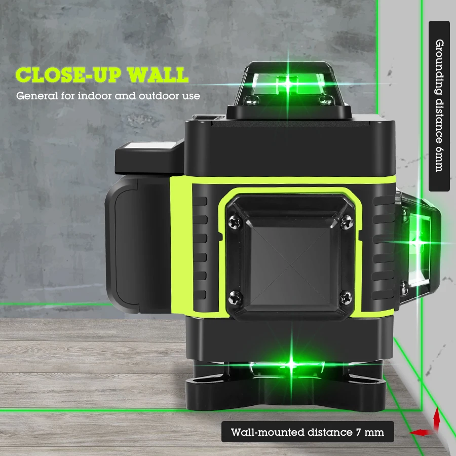 16 линий 4D лазерный уровень зеленая линия самонивелирующийся 360 горизонтальный и вертикальный супер мощный лазерный уровень зеленый луч лазерный уровень
