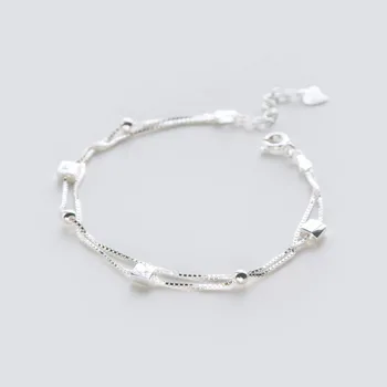 

bracelet small square small ball bracelet women's sweet double-layer bracelet bracelet S0198