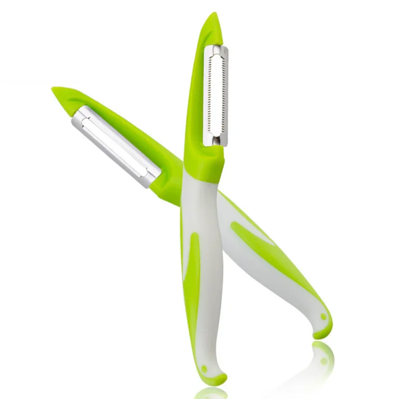 Peeler Knife Vegetable-Slicer Green-Gear Multifunction 3cr13 Portable Stainless-Steel/pp