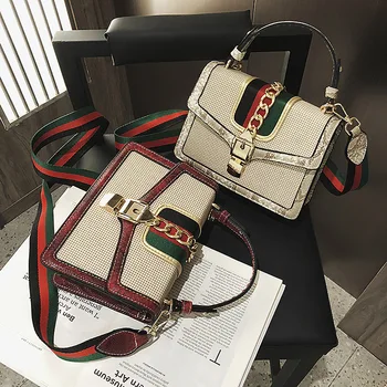 

Leather Mini retro snakeskin personalized bag new mesh red chain small square bag versatile one shoulder straddle bag