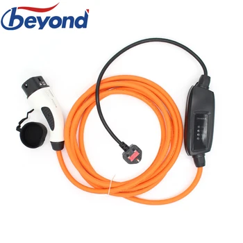 

Portable EV Charger Cable Type 2 10A UK 3Pin Plug Level 2 Charging Box Electric Vehicles Charging Station Car EVSE