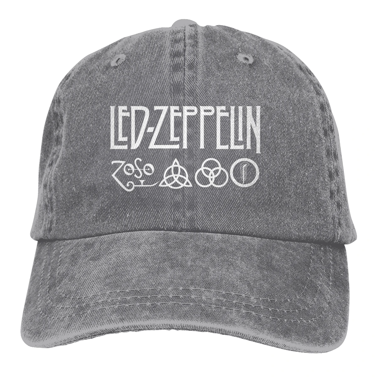 Led-Zeppelin Casquette, Черная мужская и женская джинсовая бейсболка, регулируемая бейсболка для гольфа