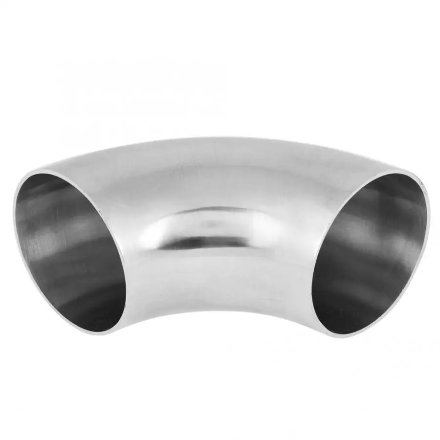 Stainless Steel SUS304 Right Angle 90 Degree Sanitary Weld Elbow Pipe Fitting OD 76mm