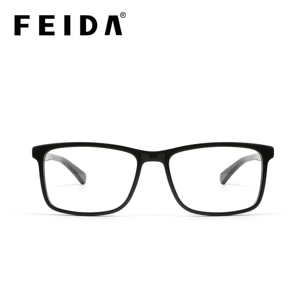 FEIDA оправа для очков для мужчин wo для мужчин Gafas ацетат шарнир мужские модные оправы для очков оптические очки черные очки