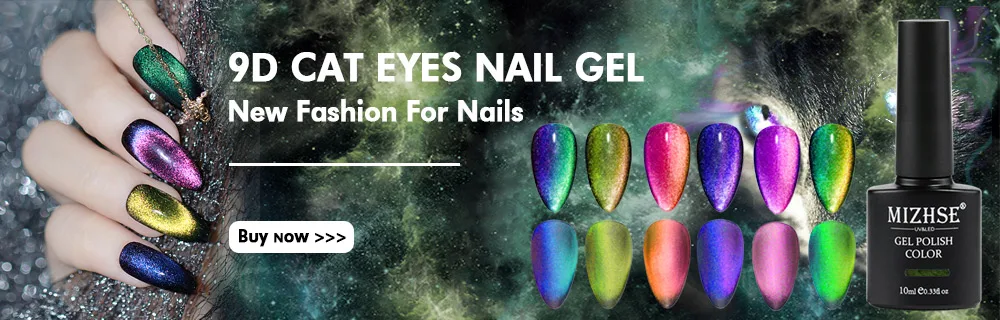 MIZHSE 9D Chameleon Magnetic Gel Nail Polish Long Lasting10ml Cat Eye Nail Art Gel Soak Off UV LED Shining Gel Varnish