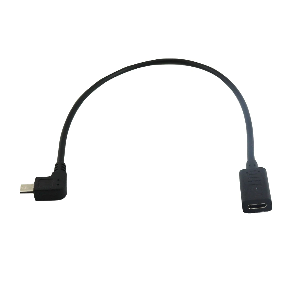 1х USB 3,1 type C мама к Micro штекер данных зарядное устройство адаптер Соединительный кабель 30 см прямой/вверх/вниз/влево/вправо Угол