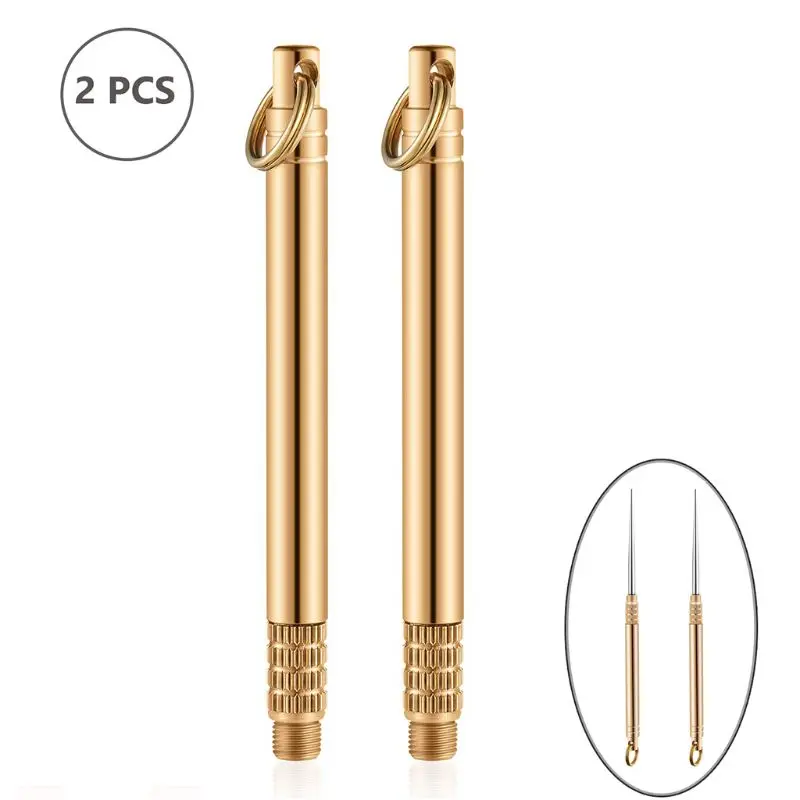 2 Pieces Pocket Titanium Warehouse Toothpick Holders Waterproof Fruit