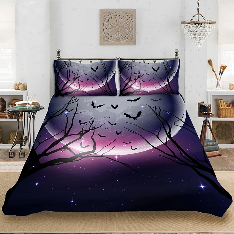 Bedding set Bedclothes Include Duvet Cover Pillowcase Print Home Textile Bed Linens Halloween Fashion Comforter King-Full Size | Дом и сад