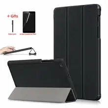 Ультратонкий чехол для Samsung Galaxy Tab A 8,0 SM-T290 SM-T295 SM-T297 8 дюймов cмарт-чехол для планшета PU кожаный чехол+ пленка+ ручка