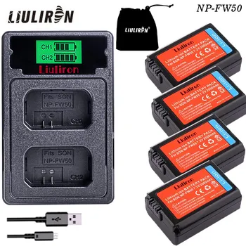 

4pcs 2000mAh NP FW50 NP-FW50 NPFW50 Digital Camera Battery + LCD Dual Charger for Sony NEX-3 a7R a6500 a6300 a6000 a5000 a3000