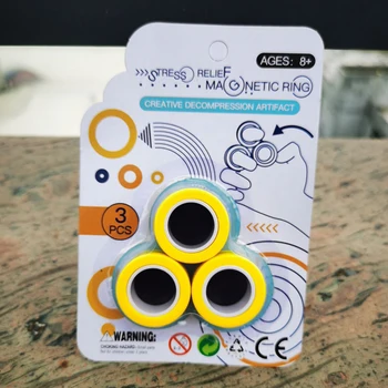 

Decompression Decompression Magnetic Bracelet Ring Decompression Toy Rotating Ring For Decompression Fidget Toys