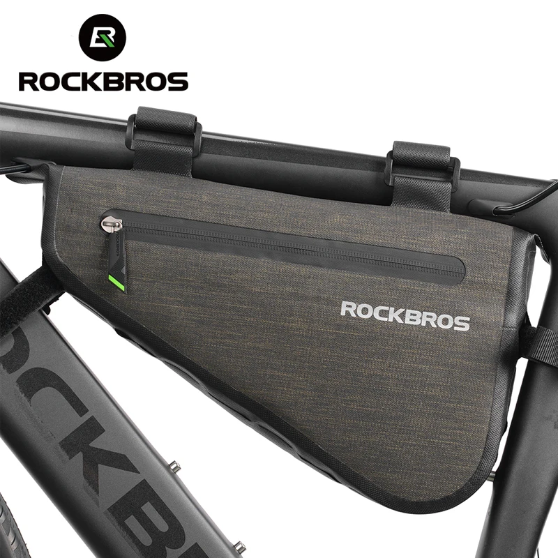Discount ROCKBROS Rainproof Bike Bag 5L 8L Big Capacity Frame Pannier Bag Triangle Pouch Waterproof Caulking Bicycle Bag Bike Accessories 0