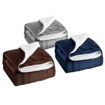

1Pc Thicken Comfortable Soft Pure Color Flannel Blanket Lightweight Warm Fuzzy Couch Blanket Sheet Bedding