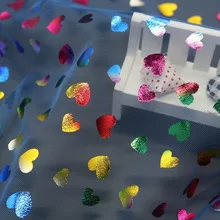 Яркое яркое бронзовое Сетчатое платье, ширина 150 см, ткань для детской одежды, платье для банкета, свадебной вечеринки, ткань для домашнего декора