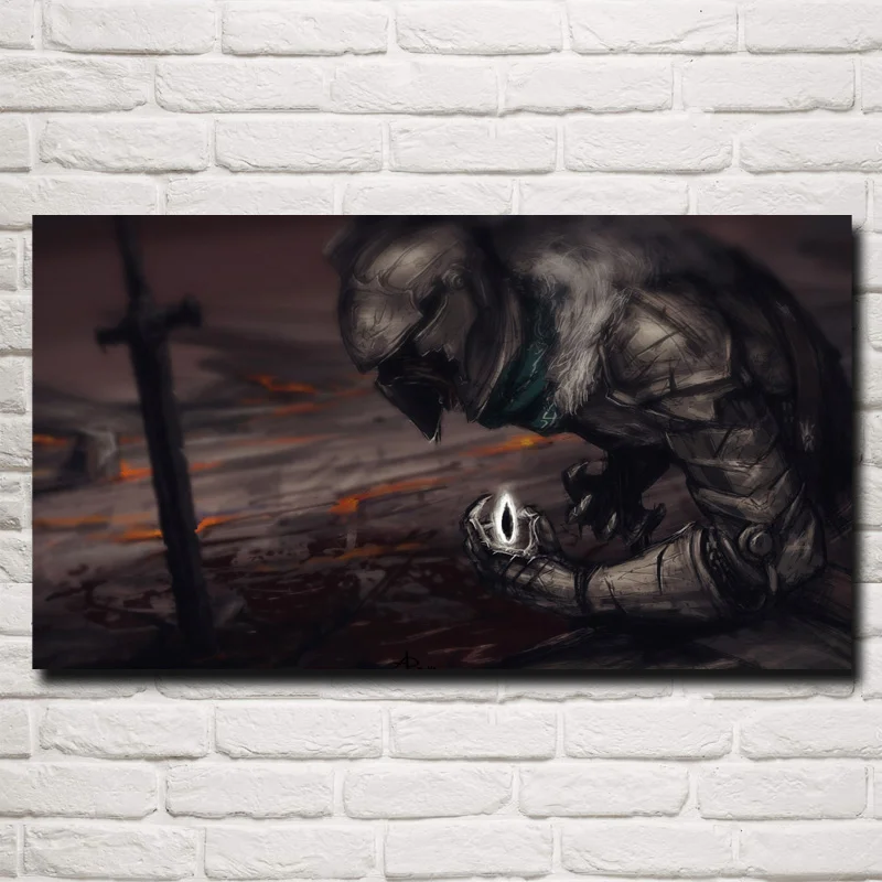 Воин Меч цифровой Dark Souls видео постеры с сюжетами игр и принтами Стены Искусства