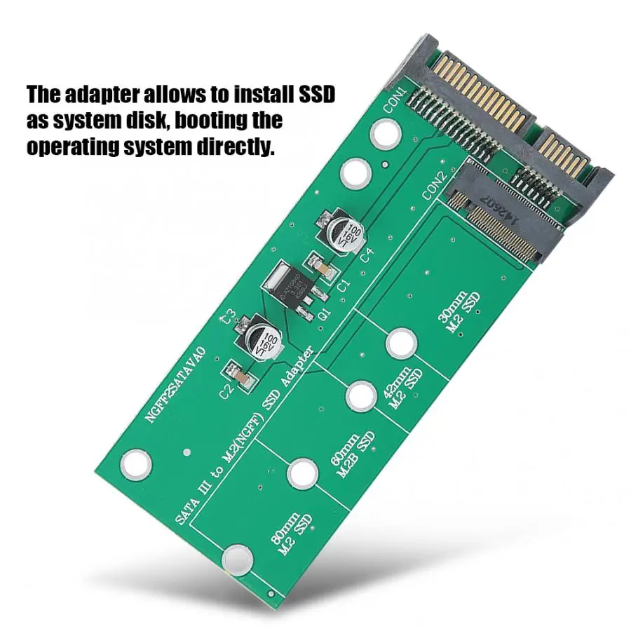 M.2 NGFF SSD на SATA3 6GBbps адаптер Riser Card конвертер для MacBook Pro Unibody 13 дюймов A1278 'x1