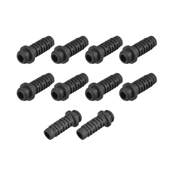 

uxcell 10Pcs Strain Relief Boots 31mm PVC Cord Protector Cover for 4 AWG Cables Black Protect Power Cords from Breaking