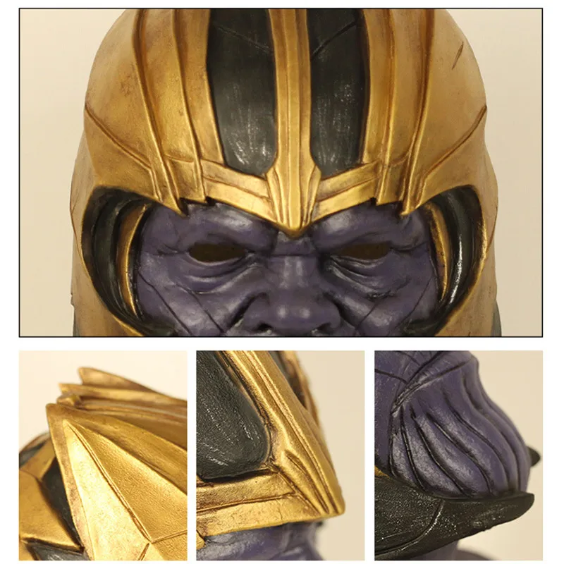 Роскошный стиль Мстители эндшпиль маска Таноса костюм аксессуар латексные маски полный шлем Хэллоуин Карнавал вечерние реквизит