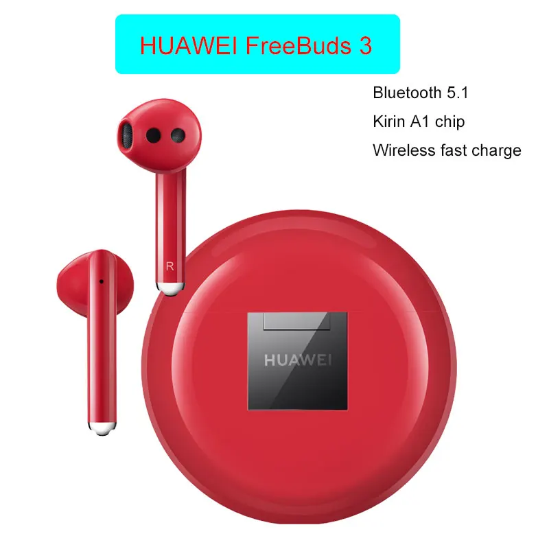 HUAWEI FreeBuds Lite/3/2 PROTWS наушники Bluetooth Беспроводной спортивные наушники Kirin A1 наушники-вкладыши Водонепроницаемый наушники - Цвет: FreeBuds 3-red