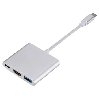 

New Type-C to HDMI Adapter Male to Female USB C to HDMI Converter with 3 Ports 3 In 1 Cables Hub Adapter for PC Laptop Phone TV