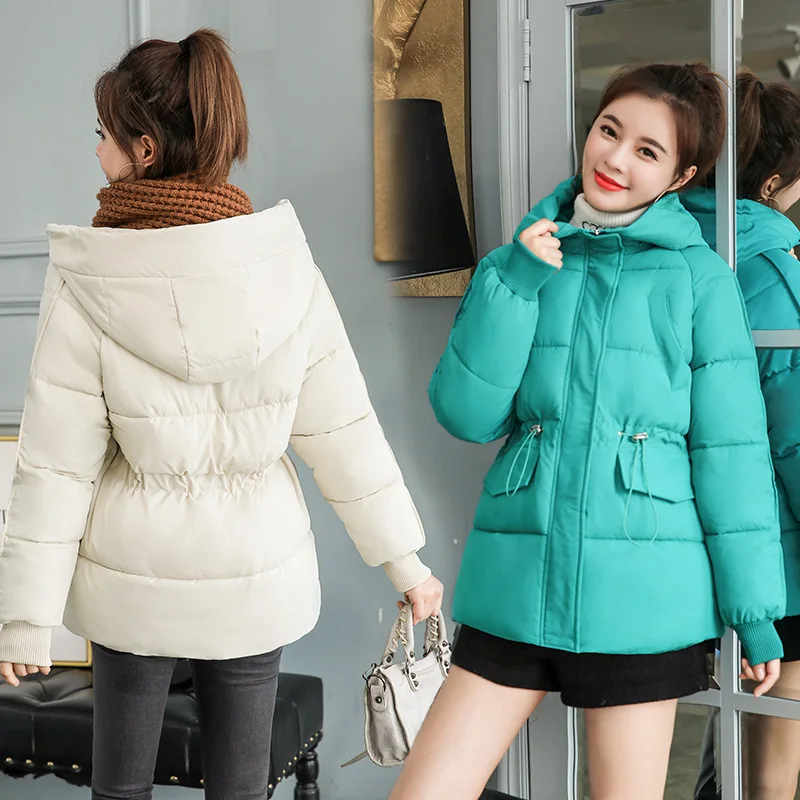 Зимняя женская куртка Manteau Femme Hiver Parkas Mujer размера плюс, пальто с капюшоном, хлопковая плотная Черная Женская одежда, теплая куртка