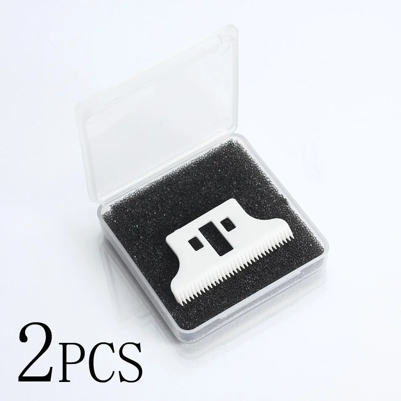 8081 2 pcs Керамические лезвия для стрижки волос, аксессуары для волос, хорошая резкость, белый цвет, высокая прочность, поддержка, опт, можно настроить черный цвет - Цвет: 8081 2 pcs
