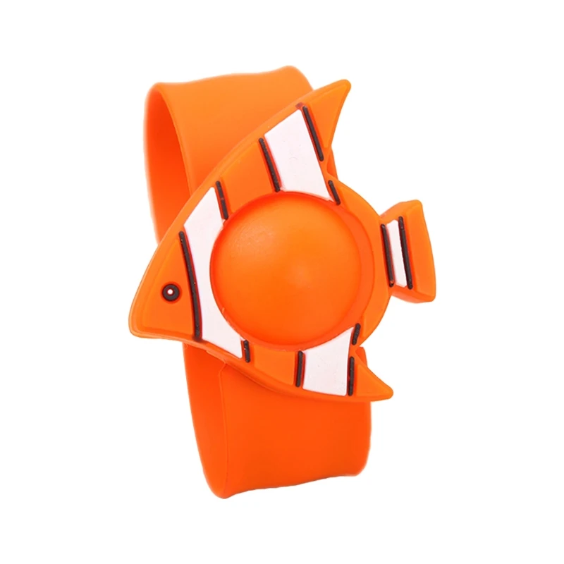 Orange Детские отпугивающие комаров браслет Убийца браслет лето мультфильм силиконовые дети - Цвет: Orange