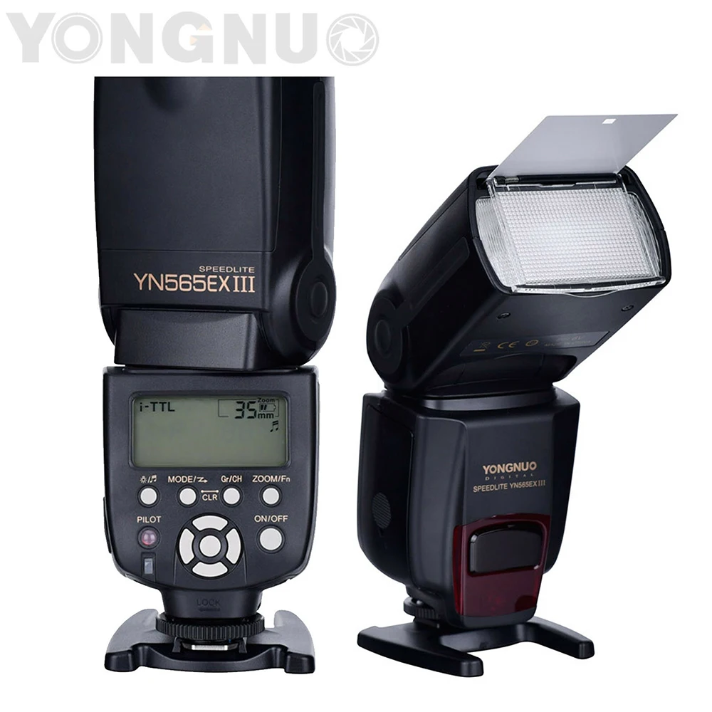 Светодиодная лампа для видеосъемки Yongnuo YN-565EX III ttl синхроконтакта разъем для внешней вспышки типа светильник YN565EX-N GN58 для Canon nikon 10D 1D 7DII 6D 5D 5DII 5diii D7000 D90 D300 D3500